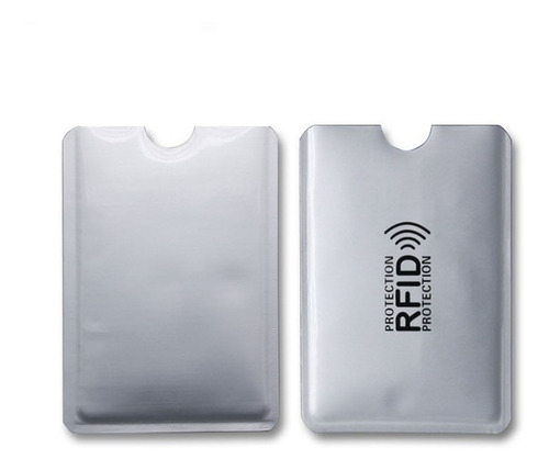 Funda Protector Tarjeta Crédito Rfid Antirobo Pack X 10 Azul