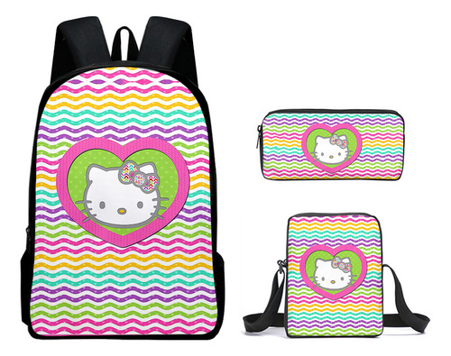 Nueva Hellokitty Cute Hello Kitty En 3d De Tres Piezas
