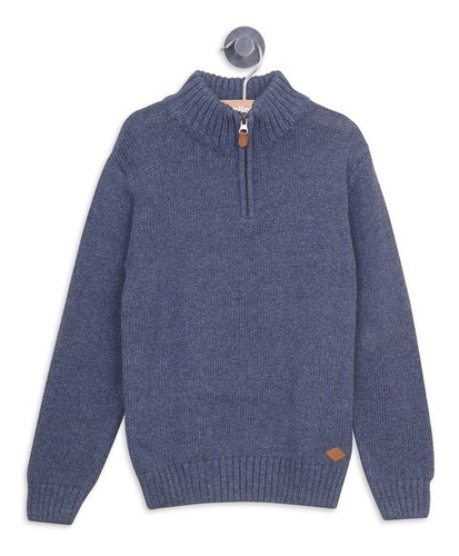 Sweater Vestir Denim Con Cierre Metálico Niño Colloky