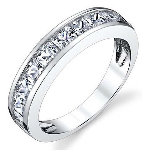 Anillo De Compromiso De Plata Esterlina Para Hombre De Corte