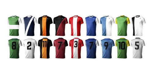 Imagen 3 de 6 de Camisetas Futbol Equipos Numeradas X 10 Un Entrega Inmediata