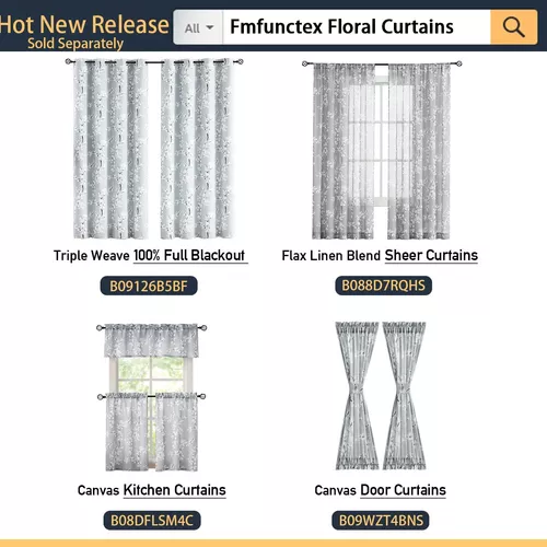 FMFUNCTEX Cortinas traslúcidas de lino de 63 pulgadas para sala de