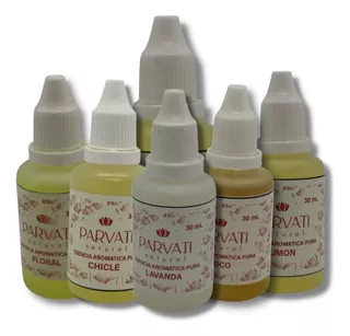 Combo esencias aromaticas Parvati Natural Insumo Cosmetico Cosmética Natural 30ml