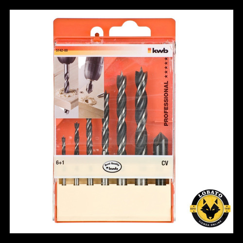 Imagen 6 de 10 de Juego De Mechas Para Madera Para Madera Dura Einhell Kwb 7 U