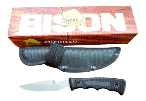 Cuchillo De Caza Campo Bison 16,5 Cm Con Funda De Transporte