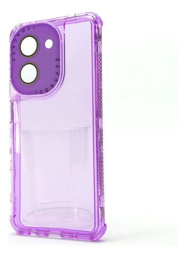 Funda 3 En 1 Para Poco C71 Case Protector 360 Carcasa Rudo Rainbow Dream - Violeta Poco C71