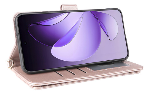 Funda Para Oppo F21 Pro 4g/reno7 4g/reno8 4g Con Tapa Tipo Cartera Con Correas Para Hombro Y Muñeca Y Soporte Con