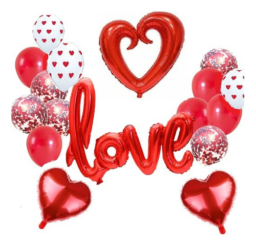 Globos Bombas San Valentin Amor Corazon Calado Abierto 