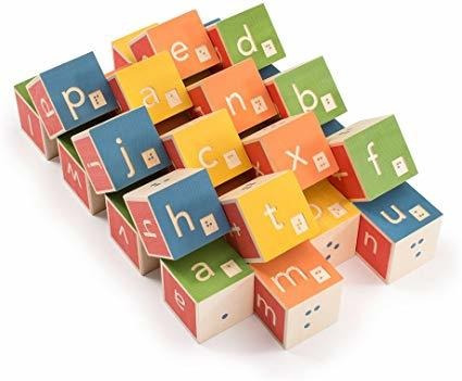 Unclegoose Braille Abc Blocks - Made In The Usa