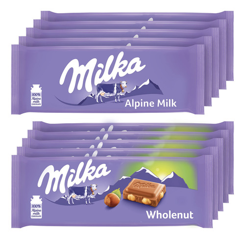 Paquete Variado De Barras De Chocolate 10 Barras 100g