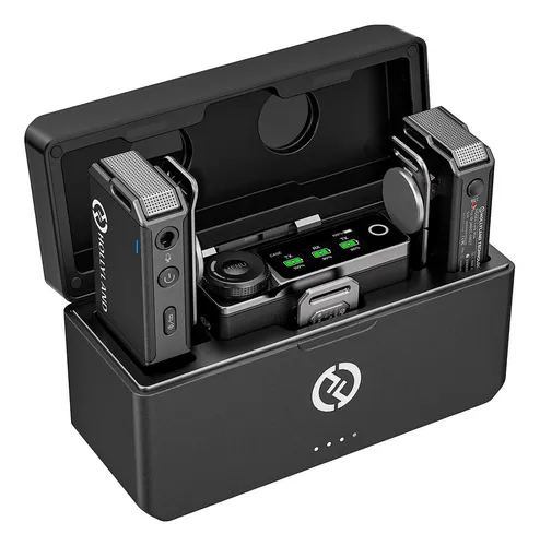 Microfone de Lapela Hollyland Lark Max Duo Cor Preto