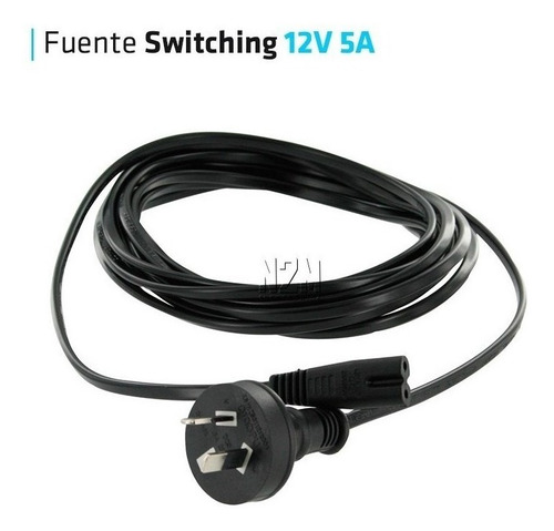 Imagen 4 de 10 de Fuente 12v 5a Plastica Transformador Switching Cctv Tira Led