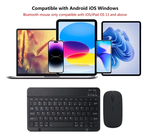 Combo De Teclado Y Ratón Acolarid Recargable Bluetooth