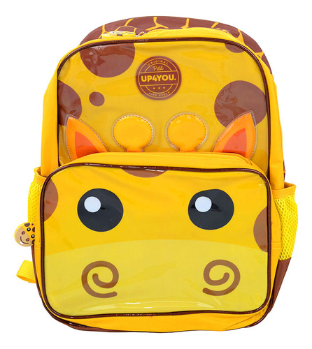 Mochila Escolar Infantil Luxcel Up4you Girafa - 9941 Cor Amarelo