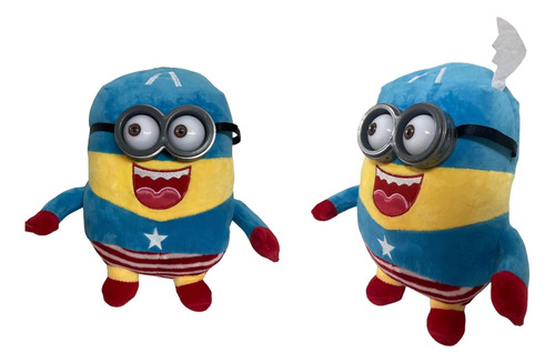 Peluche Minion 30cm Con Música Capitán América