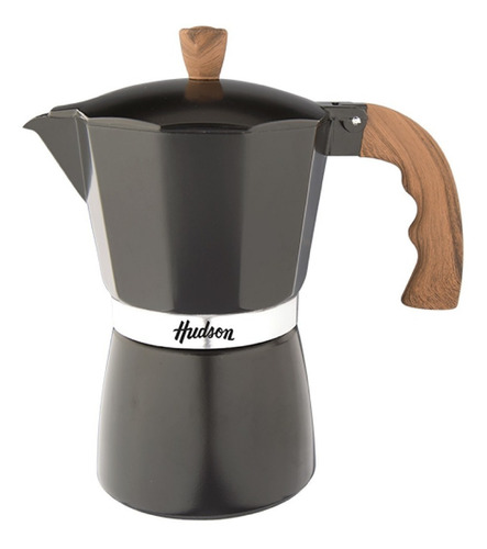 Cafetera Aluminio Esmaltado Negro Tipo Italiana Induccion 6