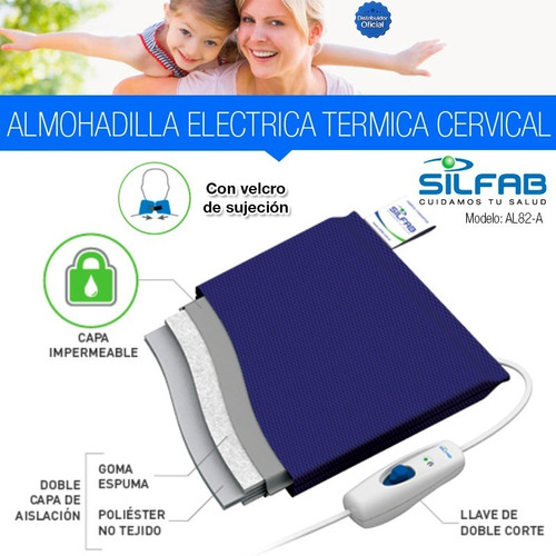 Almohadilla Termica Electrica Calor Cervical Cuello Silfab