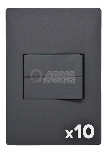 Llave 2 Puntos Cambre Siglo Xxii Gris Tapa Bastidor Pack X10