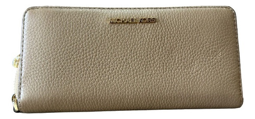 Michael Kors Carteira Bege Com Ziper- Couro - Imp