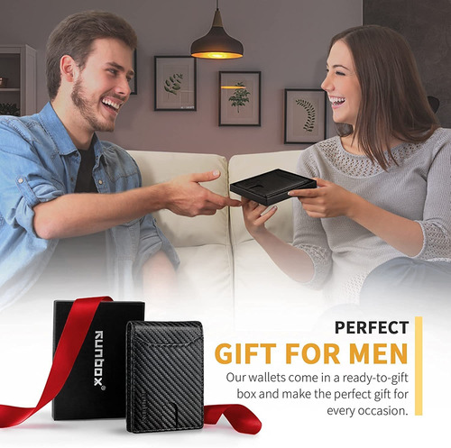 Billeteras Runbox Para Hombres Bloqueo Rfid Gran Capacidad
