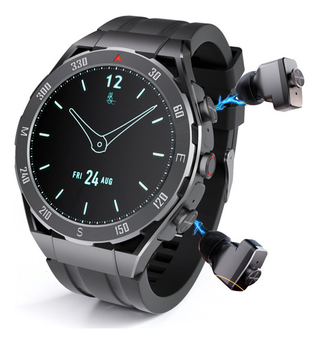 Smart Watch Para Hombres Dos En Uno Audifonos Bluetooth 2024