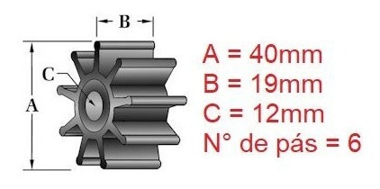21951342 Rotor Bomba Suc Água Sal Volvo Penta Md Veleiro