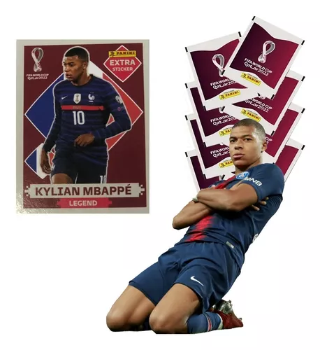 Kit 4 Figurinhas Raras Legend Extra Sticker Mbappe