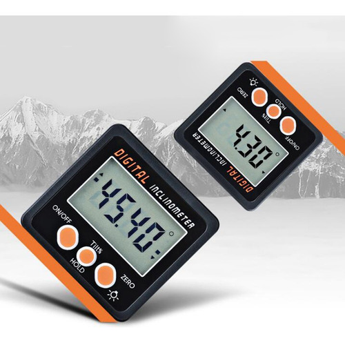 Inclinómetro De Transportador Digital Boton Naranja