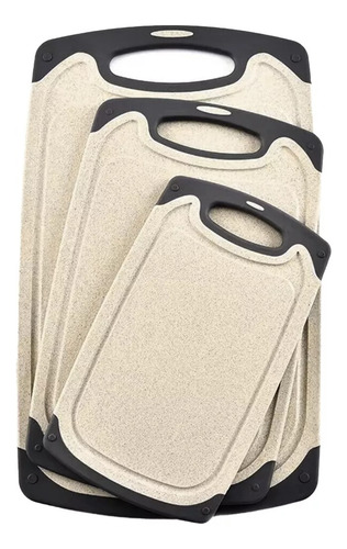 Tabla De Cocina Para Picar Cortar Alimentos Set 3 Piezas Color Beige Liso