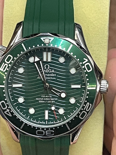 Reloj Omeg.a Seamaste.r 40mm Automático Correa De Caucho Verde Verde Verde (Usado)