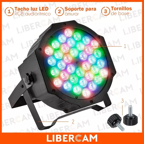 Luz Proton Par 36 Luces Dj Audioritmica Dmx Iluminacion Led