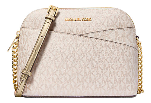 Bolsa Crossbody Michael Kors Jet Set Travel Color Pale Gold