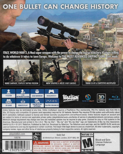 ..:: Sniper Elite 4 ::.. Para Playstation 4 En Game Center