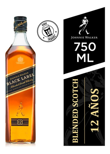 Whisky Johnnie Walker Black Label Reserva 12 Años 40º 750 Cc