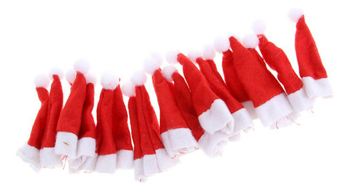 20pcs Diy Navidad Candy Santa Claus Hat Doll Crafts Decor