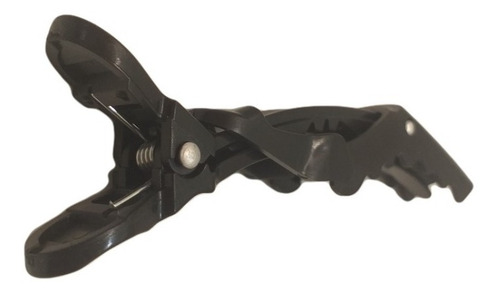6 Unidades Presilha Prendedor De Cabelo Clips Tipo Bico De Pato Jacare Crocodilo Para Profissional Cabeleireira Cor Preto