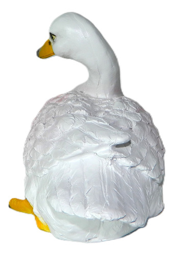 Pato Patón 19cms Artesanía De Resina Blanco