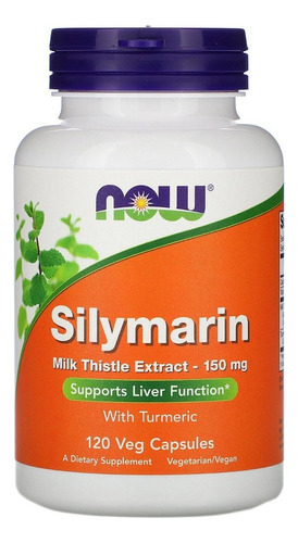 Now Foods Silymarin Con 150mg De Cardo Mariano 120vcaps Sfn Sabor Sin sabor