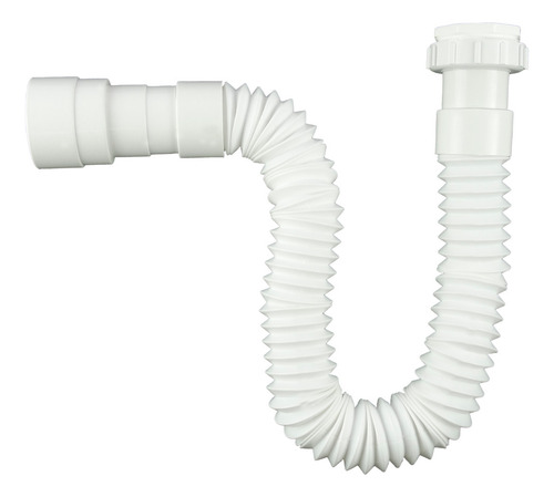 Sifão Sanfonado Extensivo Universal P/ Lavatórios Ou Tanques Cor Branco
