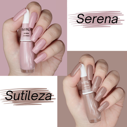 Kit 10 Esmaltes Impala Tons Nudes
