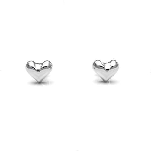 Imagen 2 de 10 de Broquel De Plata .925 Corazón Abombado Agálea Joyería