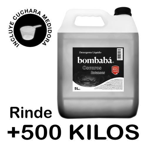 Detergente Liquido Bombaba Para Ropa Oscuros Negra 5 Litros