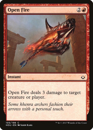 Carta Magic Open Fire X4 Playset Hour Of Devastation Mtg