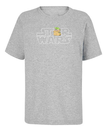 Star Wars Playera Infantil Grogu Logo Star Wars Oficial