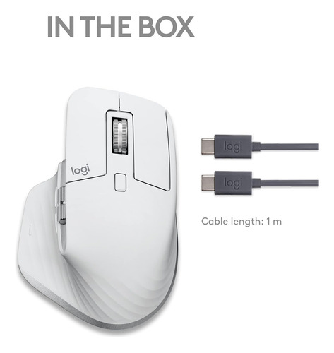 Mouse Logitech Mx Master 3s, Inalámbrico, Bt, Ergo, 8k Dpi