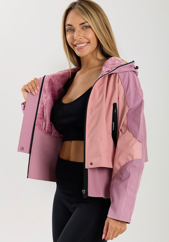 Campera Mujer Impermeable Rompeviento Con Piel Irun