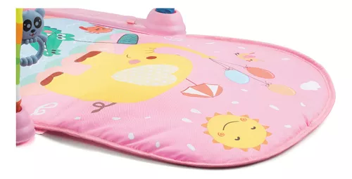 Tapete de Atividades com Piano Musical Infantil Animais Rosa Baby Style Baby  Style Bebê Tropical Multiloja