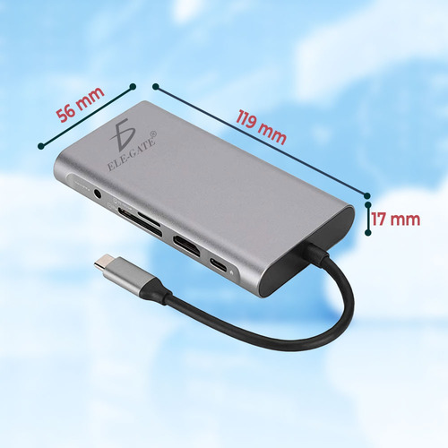 Hub Adaptador 11 En 1 Tipo C Hdmi Vga Ethernet