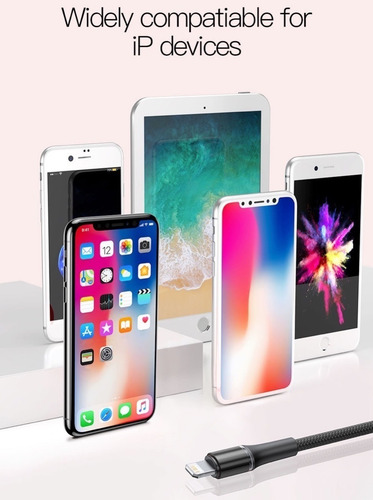 Imagen 6 de 9 de Cable Para iPhone Baseus 200cm Conectores Reforzados