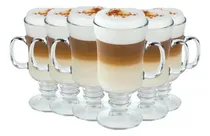 Comprar 6 Tazas Para Capuchino Café Té Vidrio 250ml Cappuccino Color Transparente